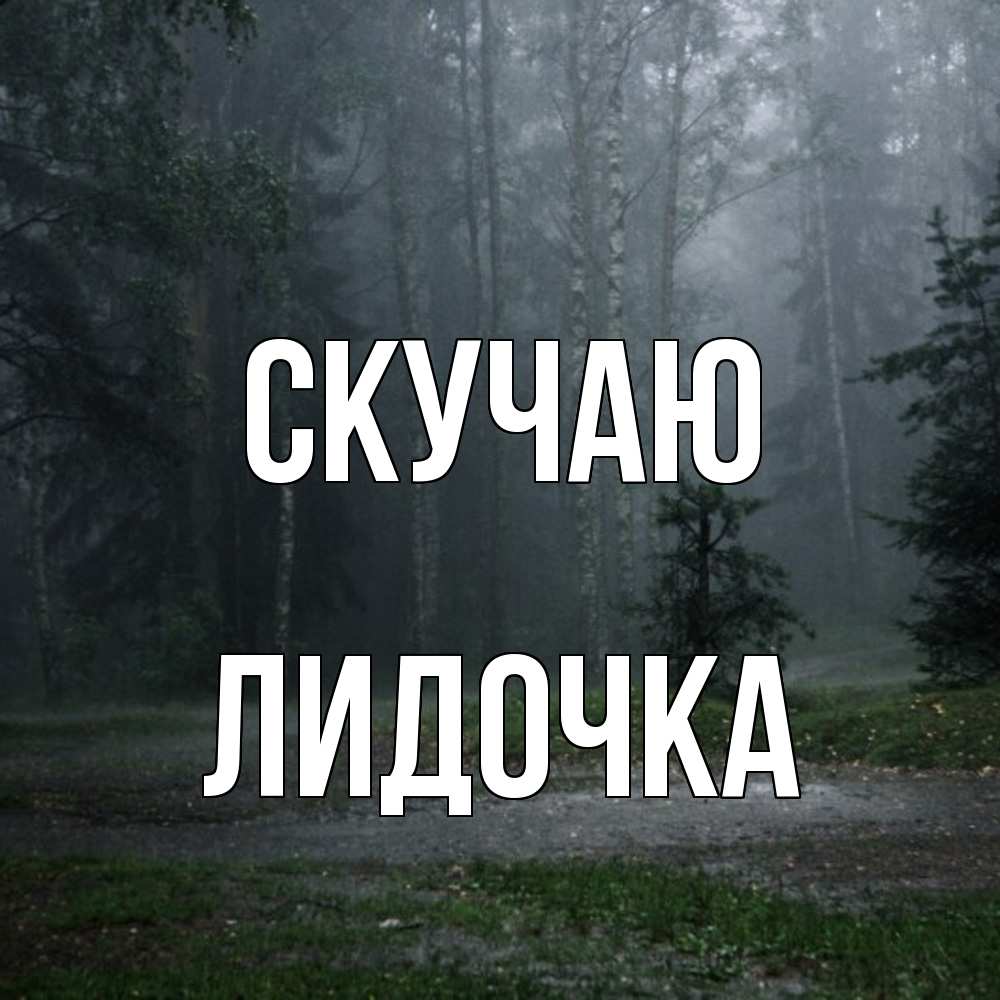 Открытка  с именем. Лидочка, Скучаю  