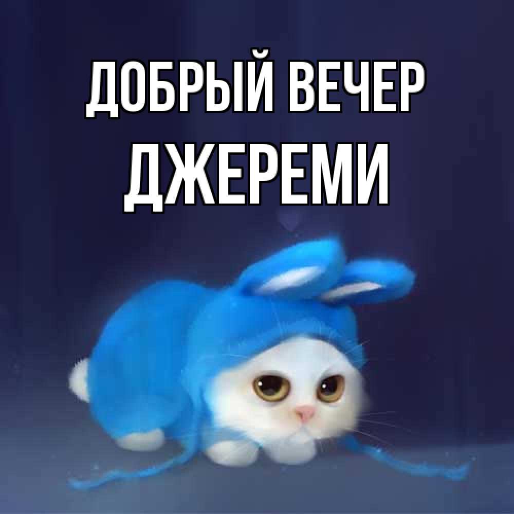 Открытка  с именем. Джереми, Добрый вечер  