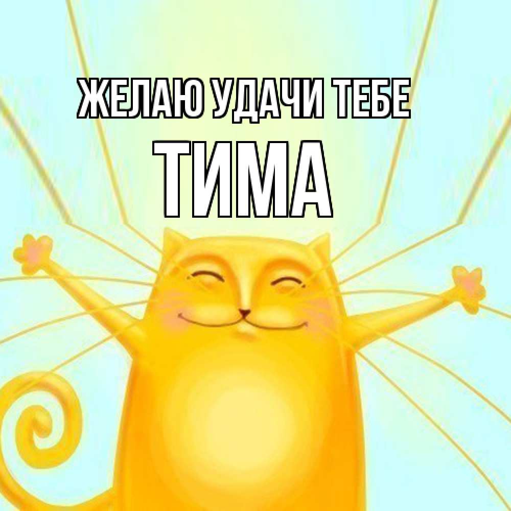 Открытка  с именем. Тима, Желаю удачи тебе  
