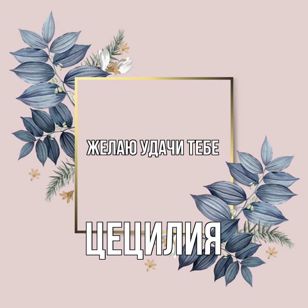Открытка  с именем. Цецилия, Желаю удачи тебе  