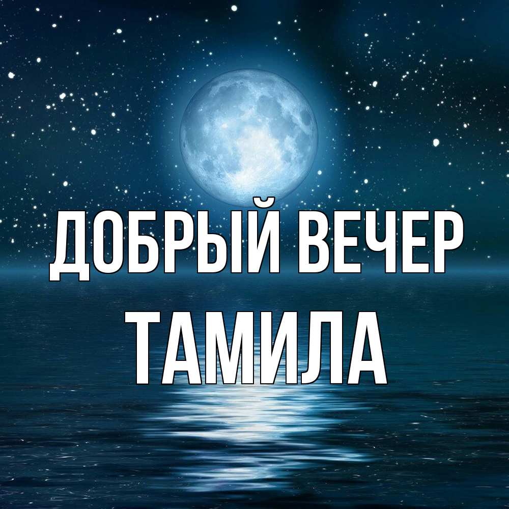 Открытка  с именем. Тамила, Добрый вечер  