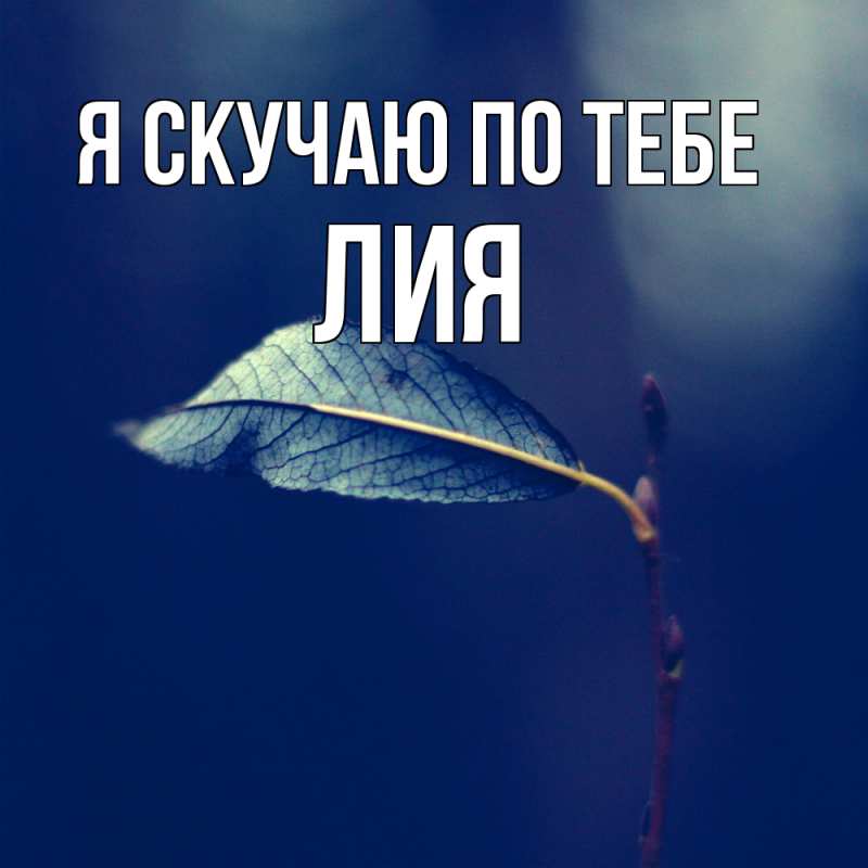 Картинка Я скучаю по тебе, Лия