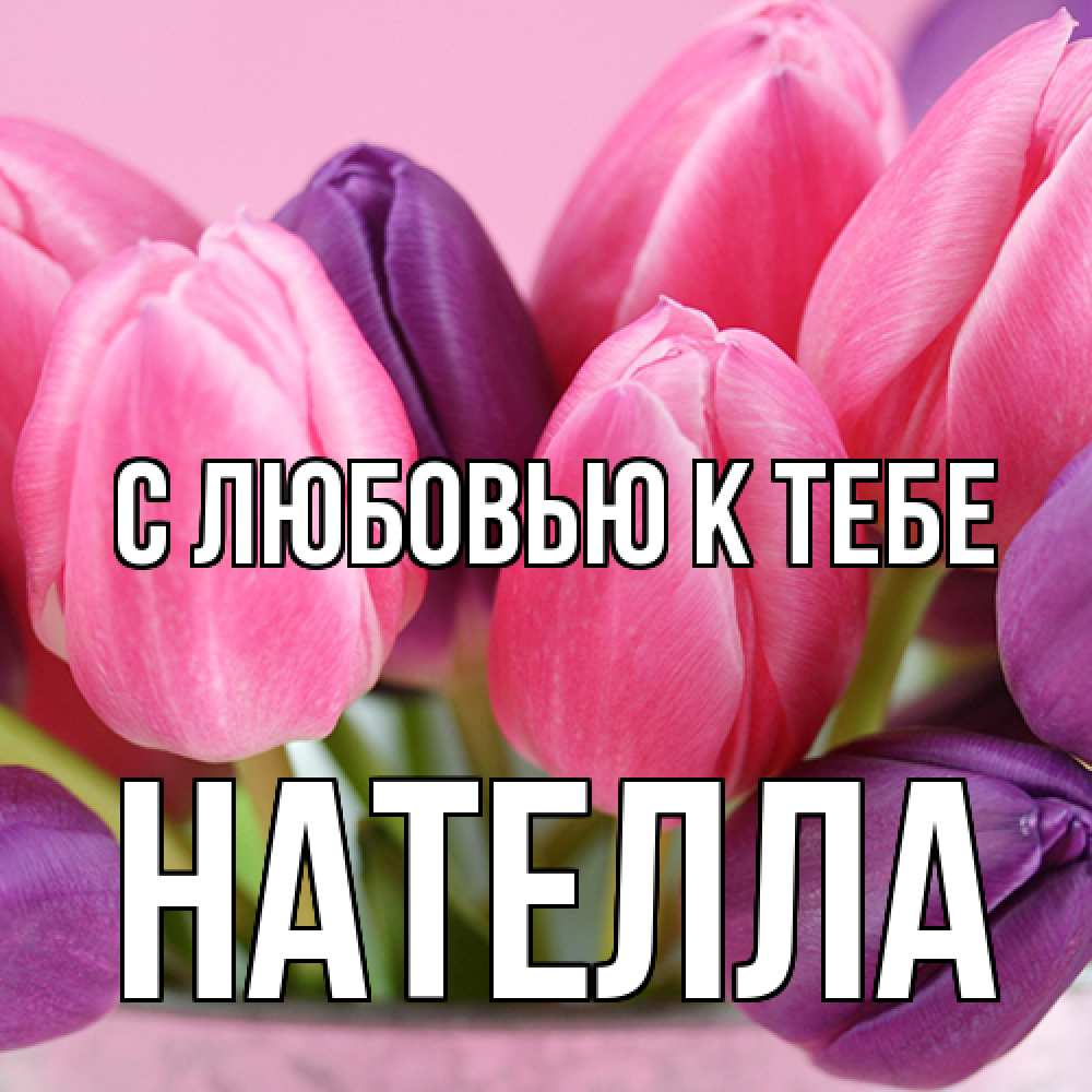 Открытка  с именем. Нателла, С любовью к тебе  