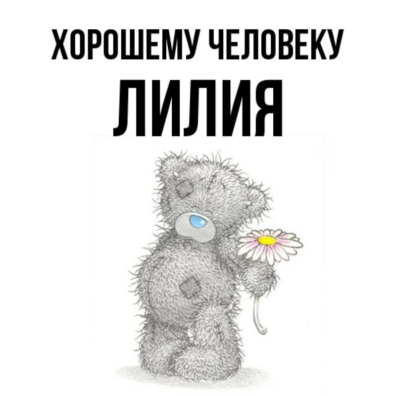 Картинка Хорошему человеку, ЛИлия