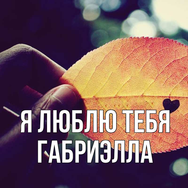 Картинка Я люблю тебя, Габриэлла