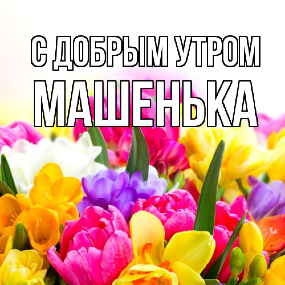 Открытка  с именем. Машенька, С добрым утром  