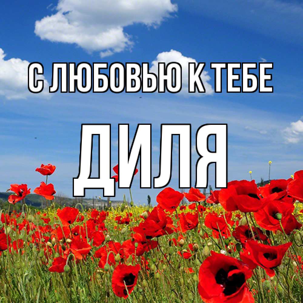 Открытка  с именем. Диля, С любовью к тебе  