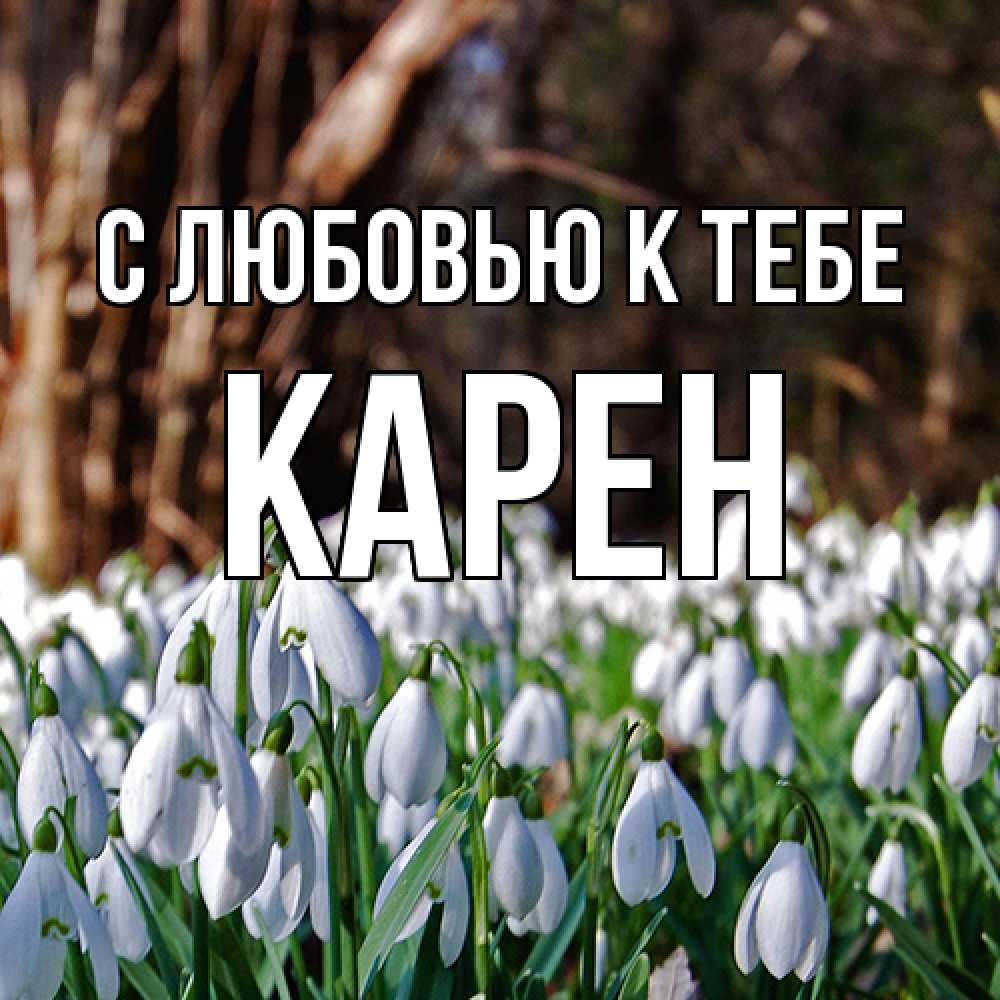 Открытка  с именем. Карен, С любовью к тебе  