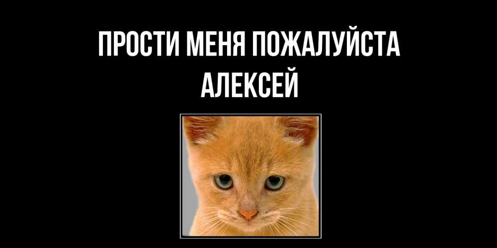 Открытка  с именем. Алексей, Прости меня пожалуйста  