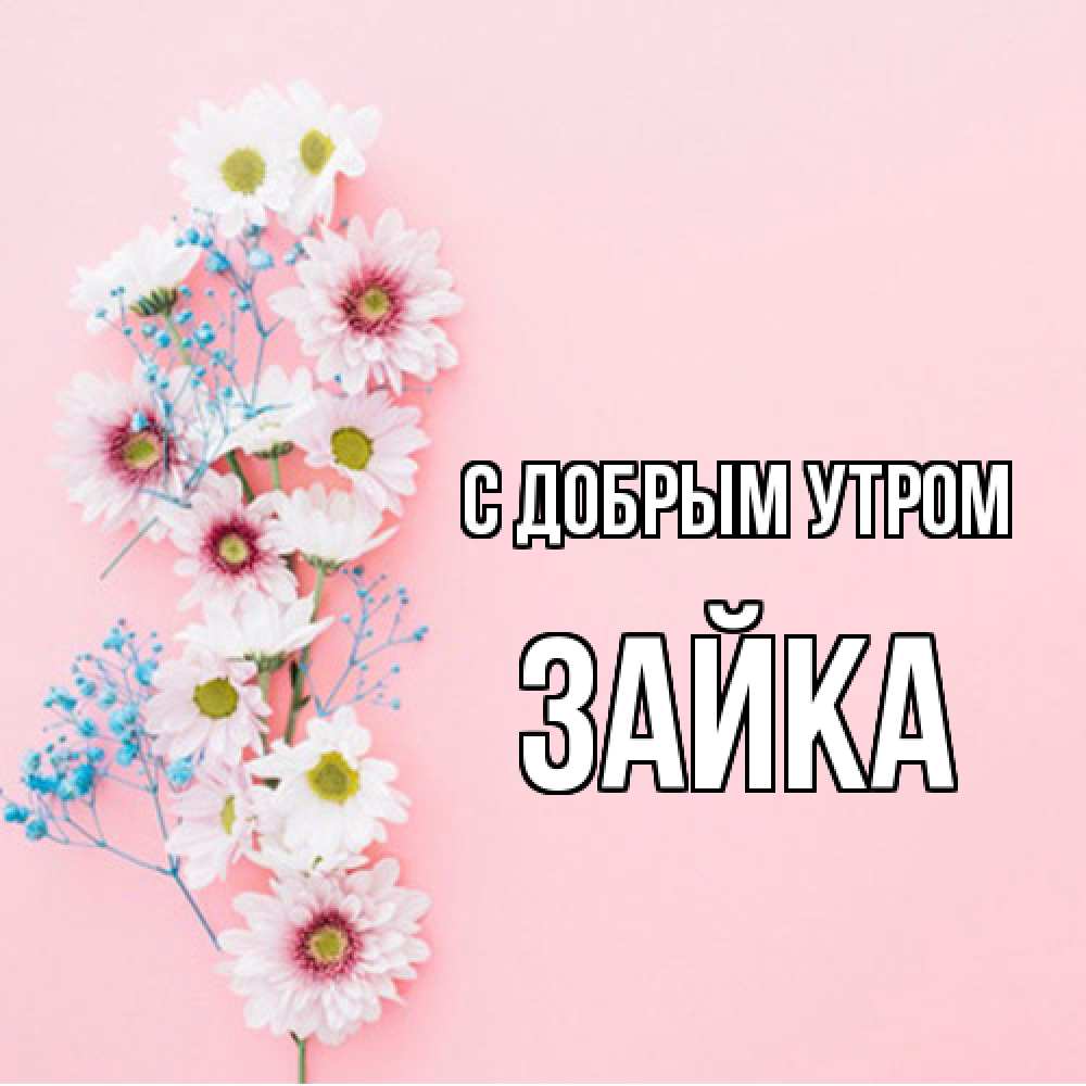 Открытка  с именем. Зайка, С добрым утром  