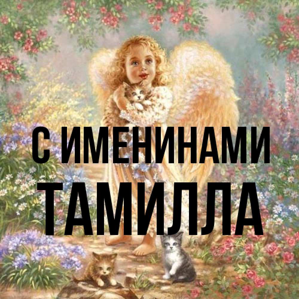 Открытка  с именем. Тамилла, С именинами  