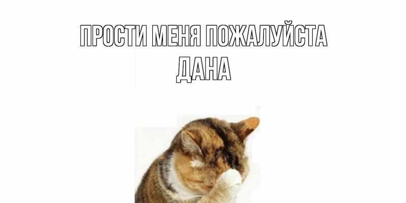 Картинка Прости меня пожалуйста, Дана