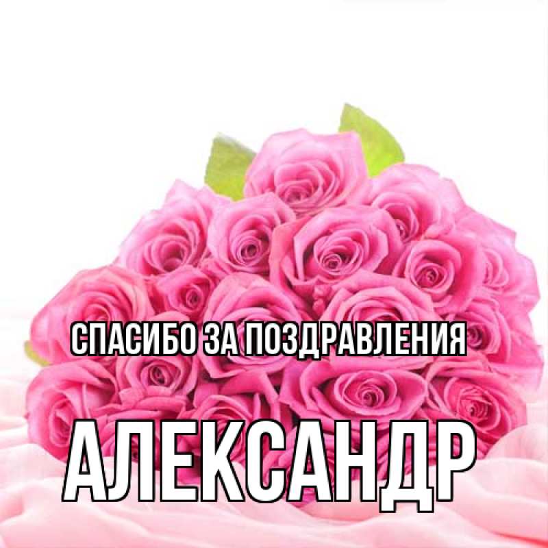 Картинка Спасибо за поздравления, александр