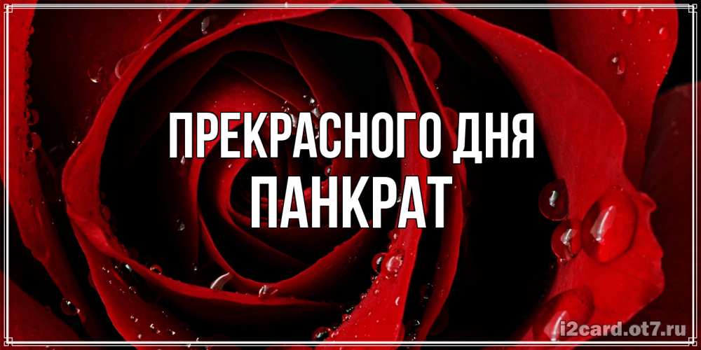Открытка  с именем. Панкрат, Прекрасного дня  