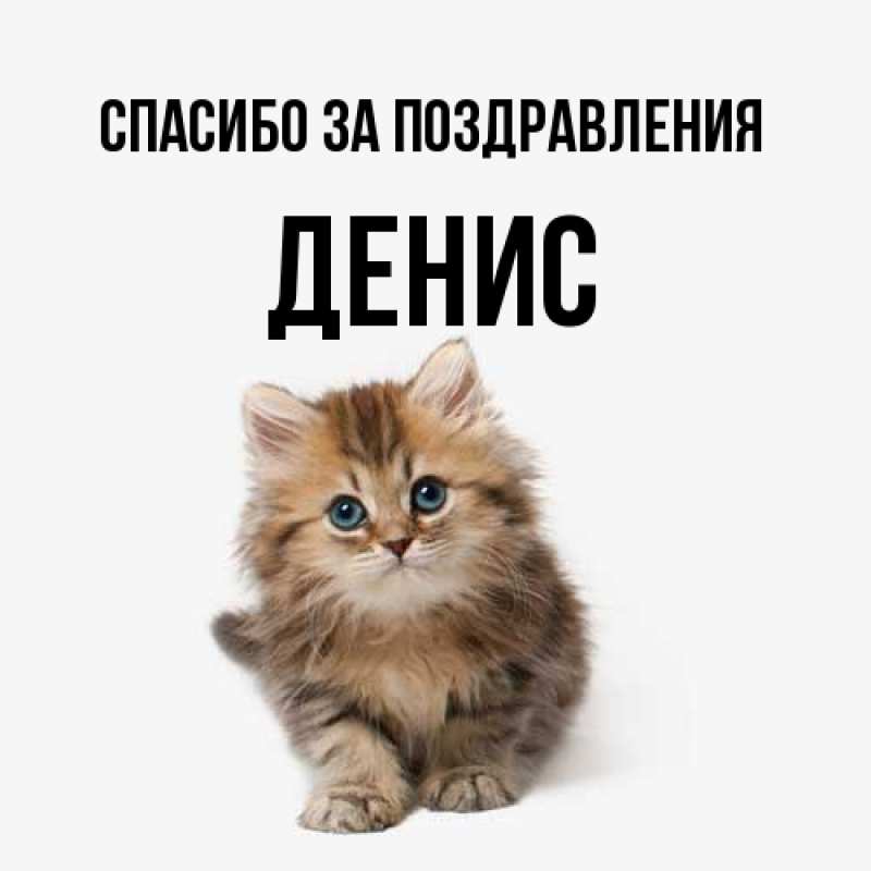 Картинка Спасибо за поздравления, Денис