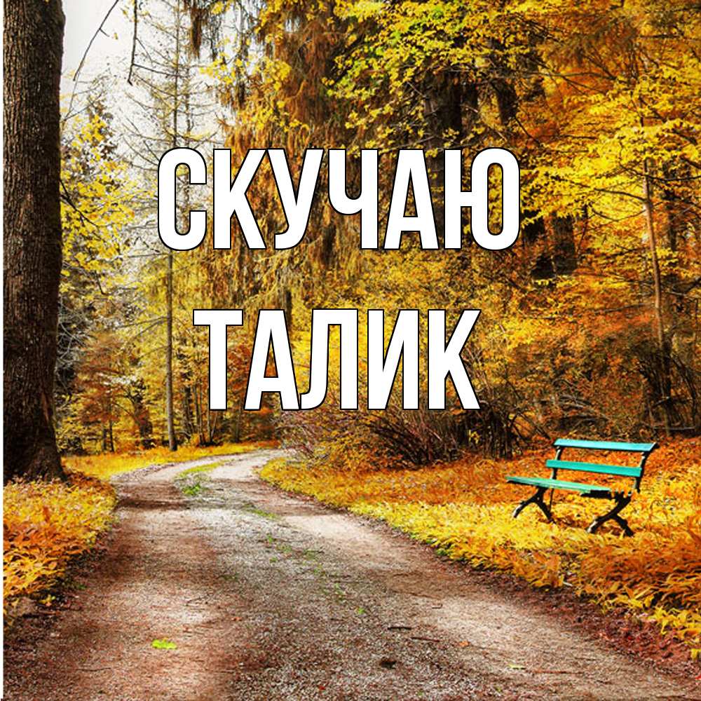 Открытка  с именем. Талик, Скучаю  