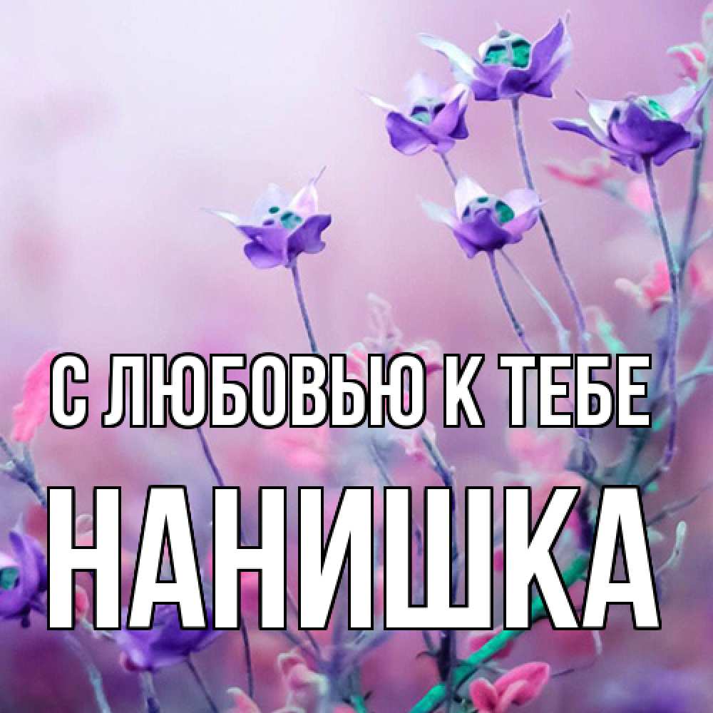 Открытка  с именем. Нанишка, С любовью к тебе  