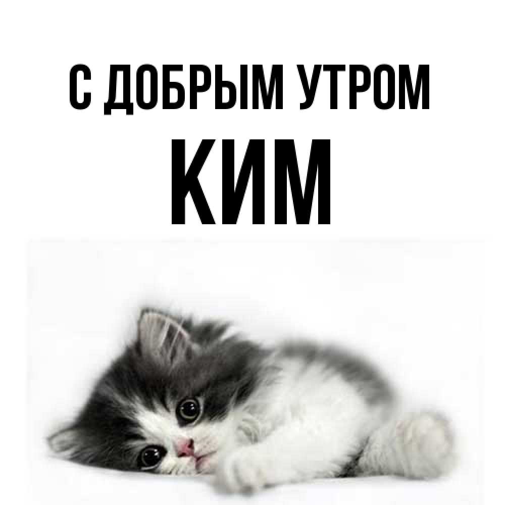 Открытка  с именем. Ким, С добрым утром  