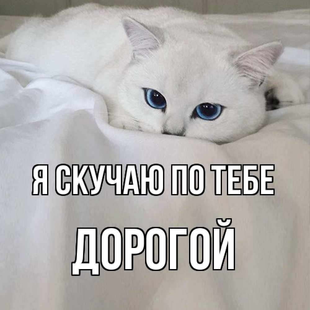 Открытка  с именем. Дорогой, Я скучаю по тебе  