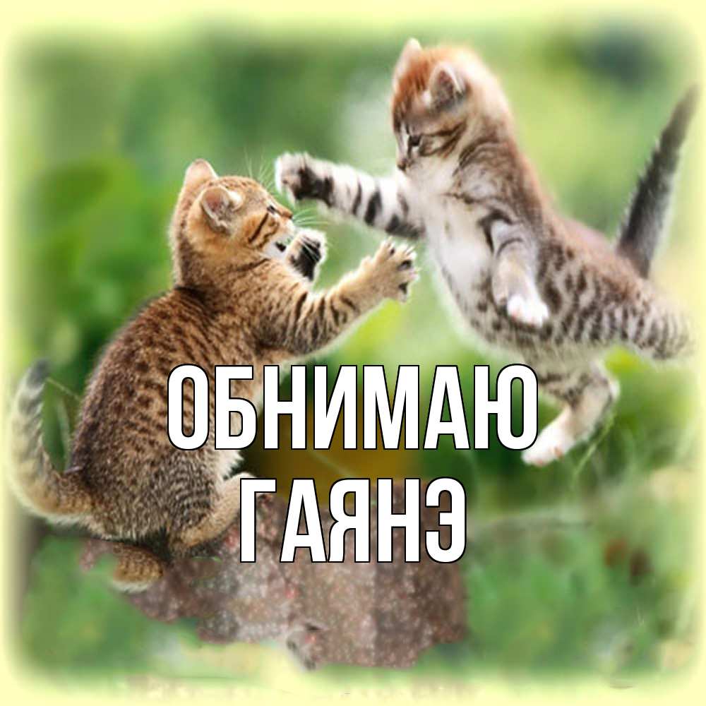 Открытка  с именем. Гаянэ, Обнимаю  