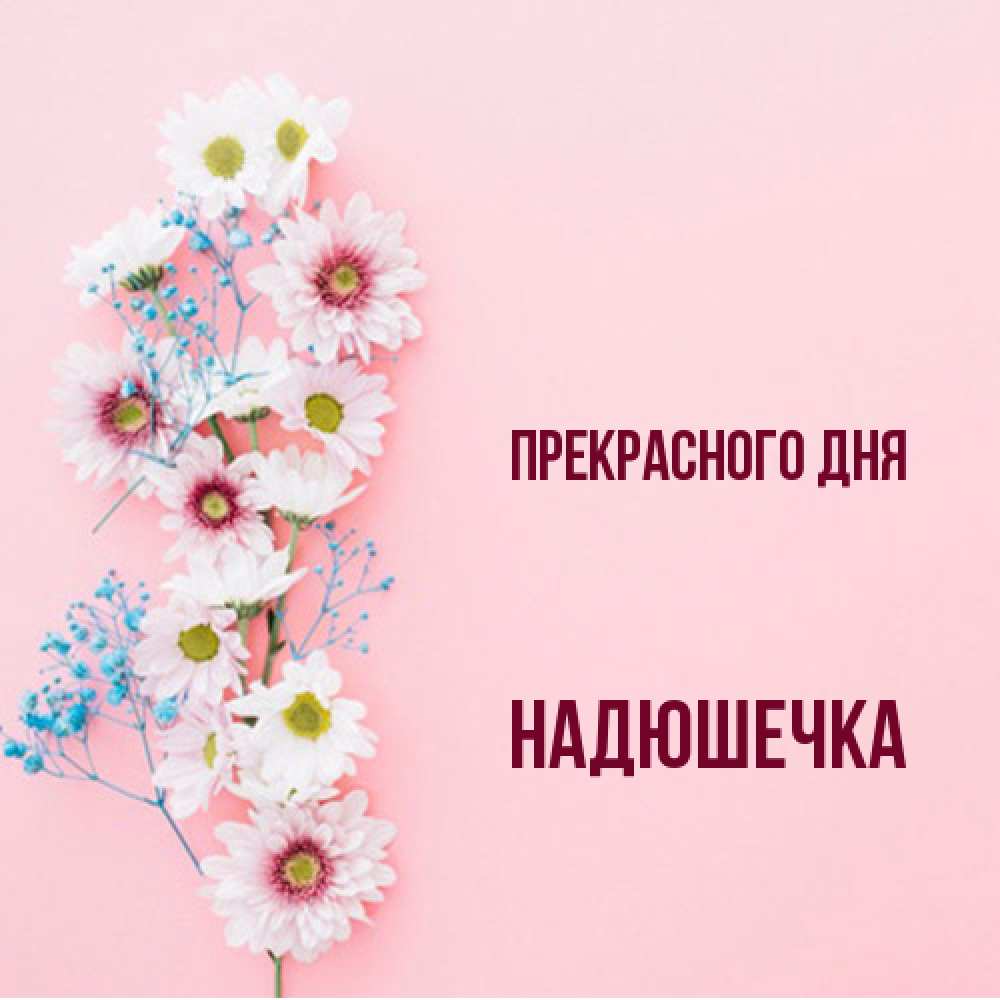 Открытка  с именем. Надюшечка, Прекрасного дня  