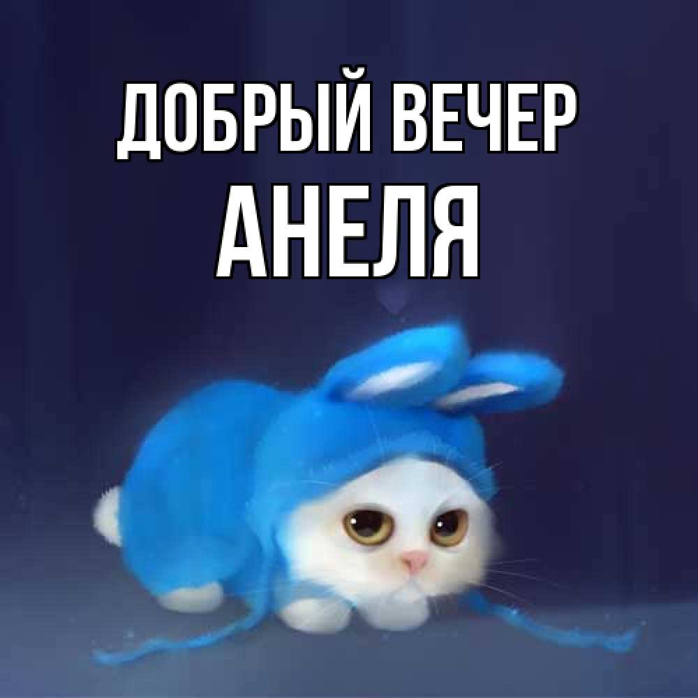 Открытка  с именем. Анеля, Добрый вечер  