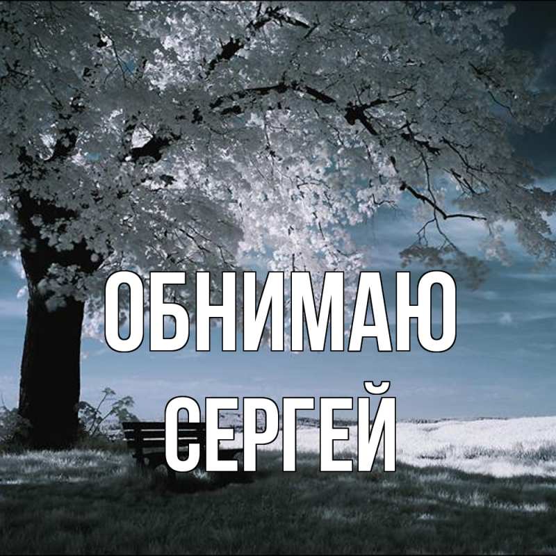 Картинка Обнимаю, Сергей