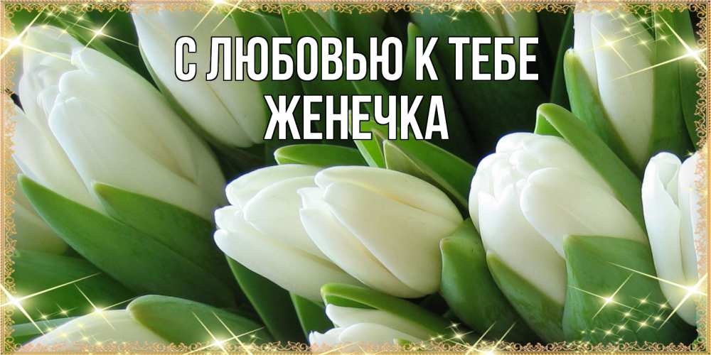 Открытка  с именем. Женечка, С любовью к тебе  