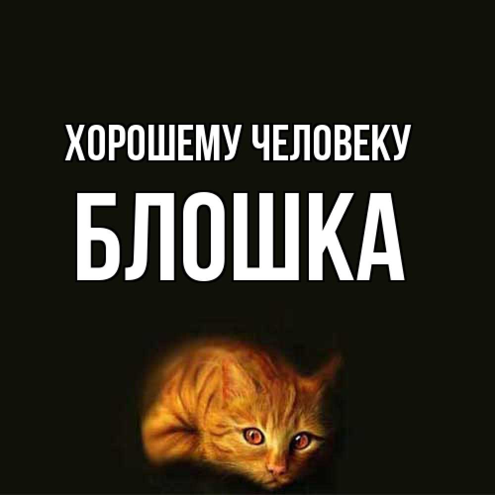 Открытка  с именем. Блошка, Хорошему человеку  