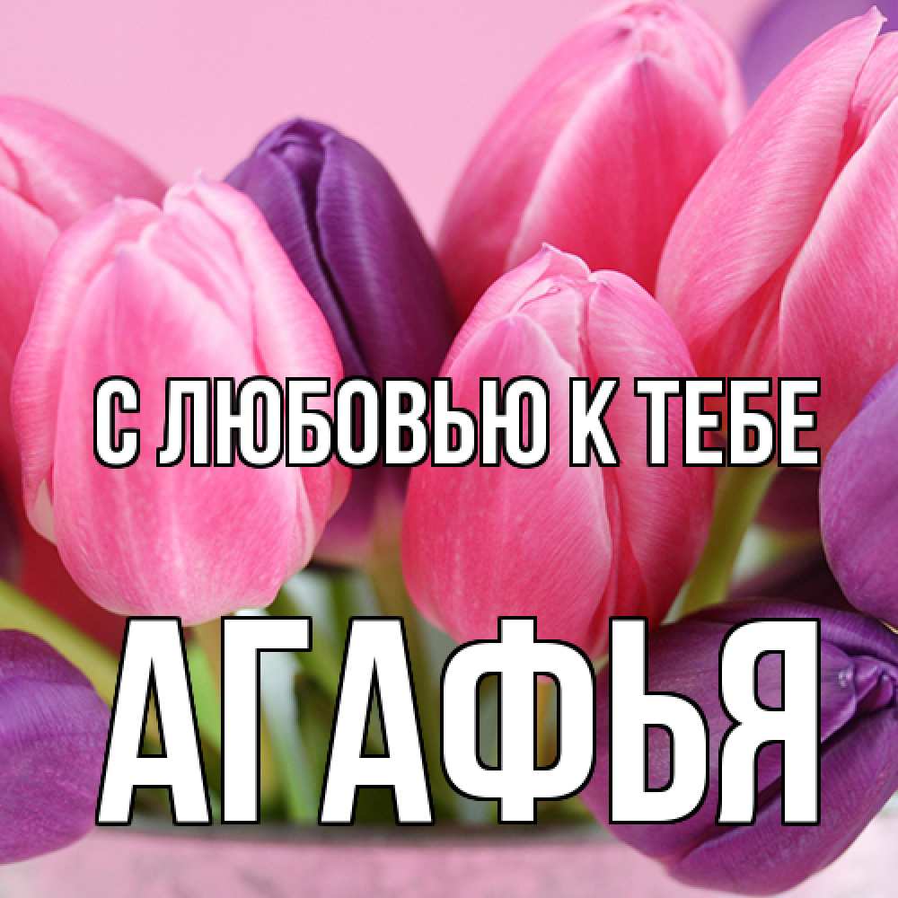 Открытка  с именем. Агафья, С любовью к тебе  