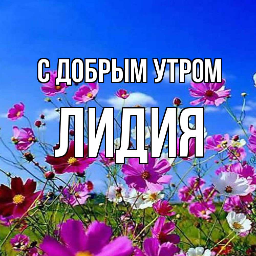 Открытка  с именем. лидия, С добрым утром  