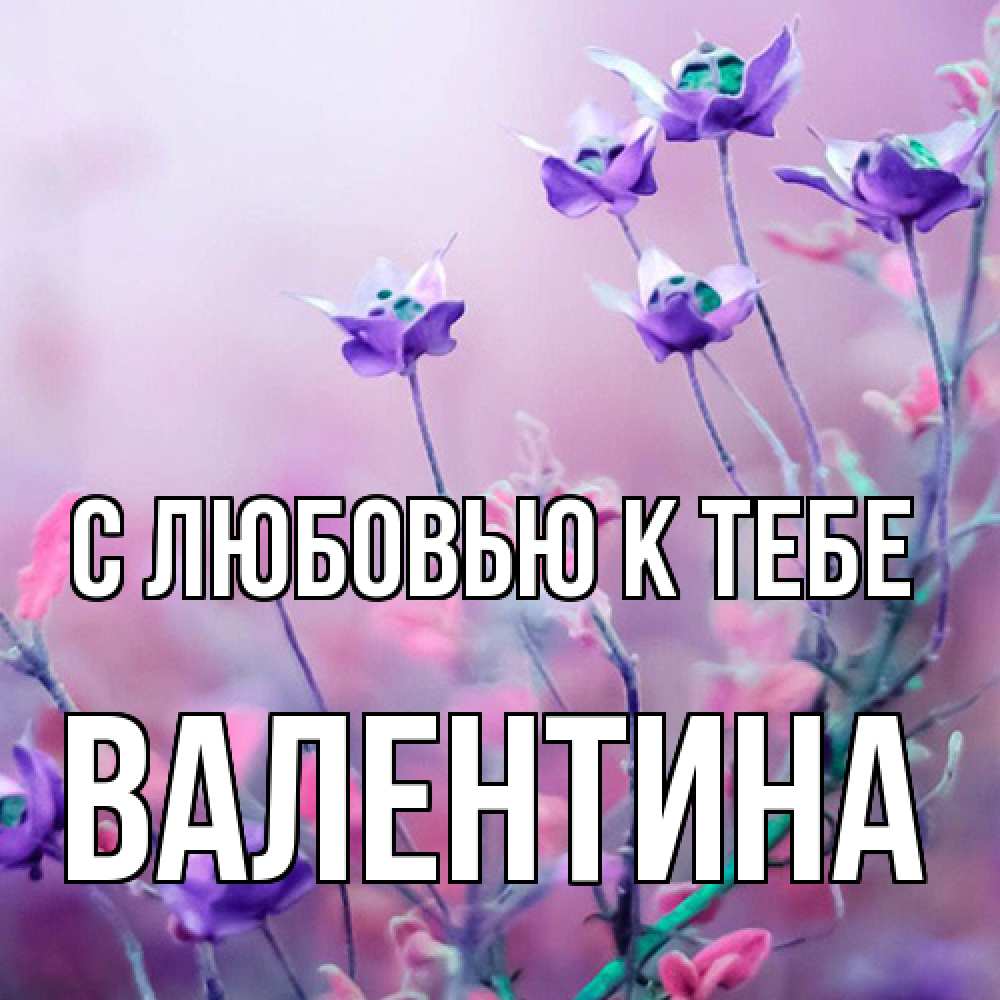 Открытка  с именем. валентина, С любовью к тебе  