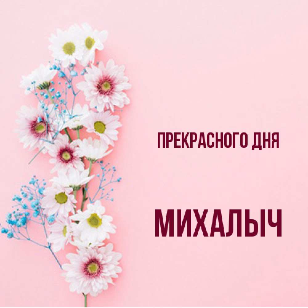 Открытка  с именем. Михалыч, Прекрасного дня  