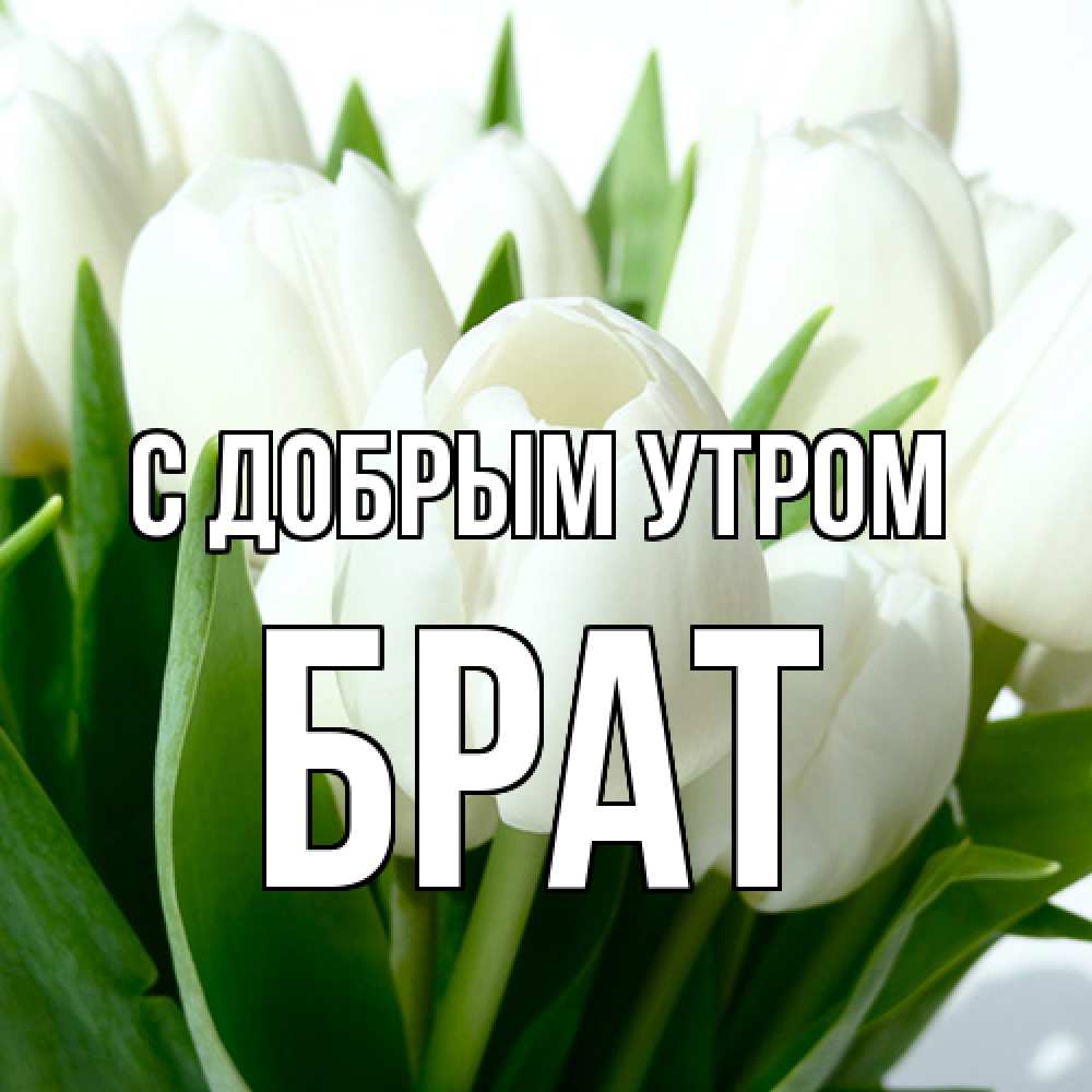 Открытка  с именем. Брат, С добрым утром  