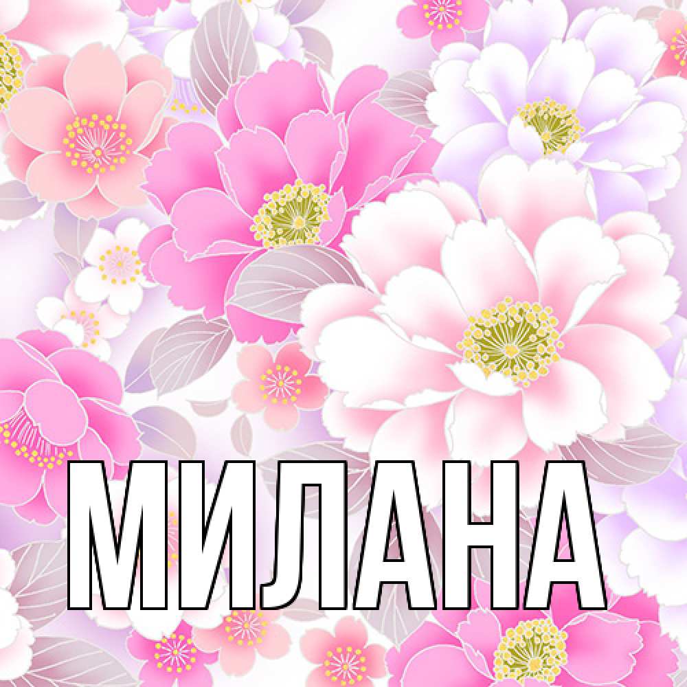 Открытка  с именем. Милана, Главная  