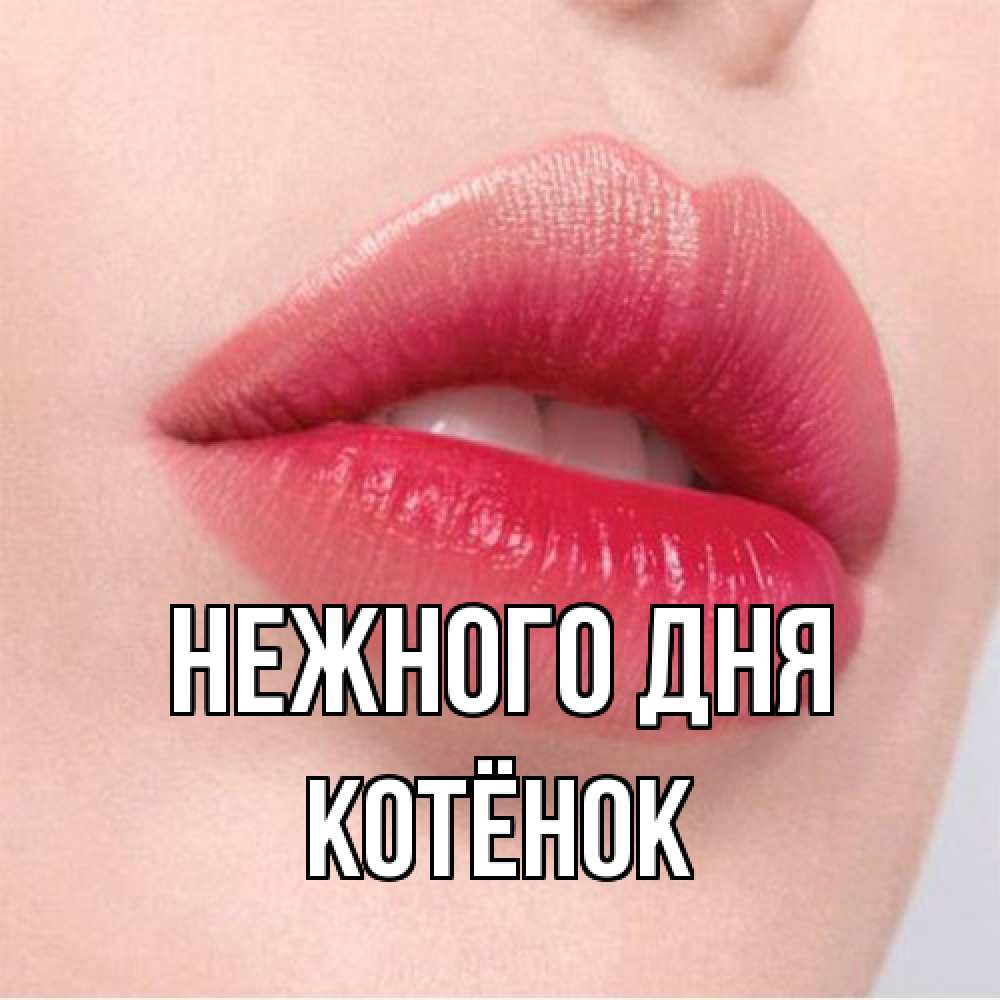 Открытка  с именем. Котёнок, Нежного дня  