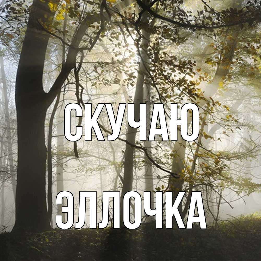 Открытка  с именем. Эллочка, Скучаю  