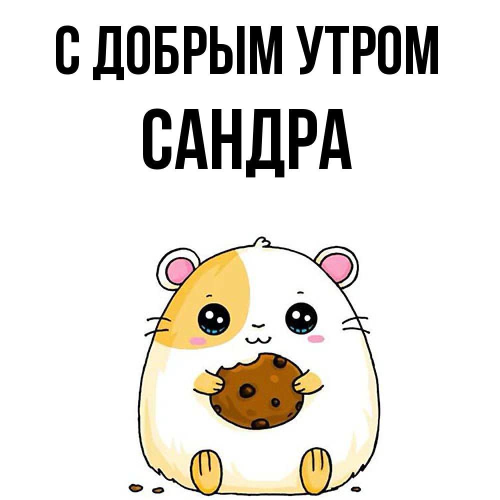 Открытка  с именем. Сандра, С добрым утром  