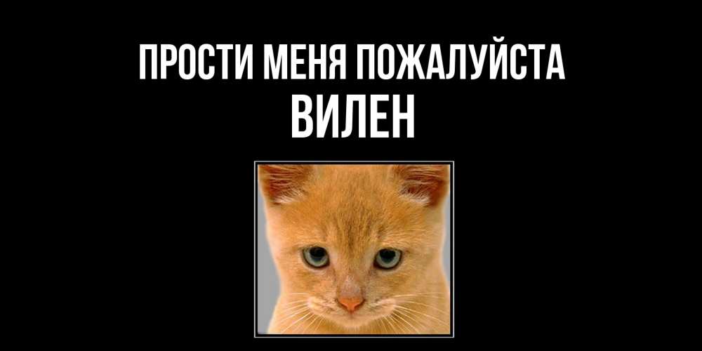 Открытка  с именем. Вилен, Прости меня пожалуйста  