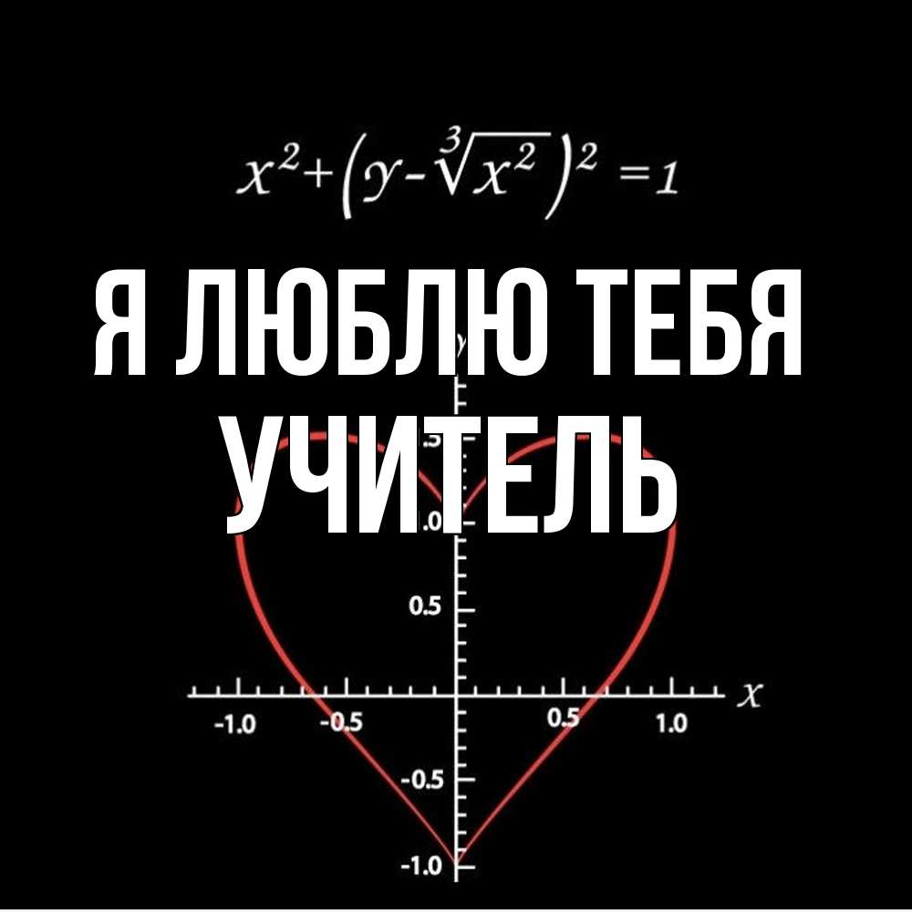 Открытка  с именем. Учитель, Я люблю тебя  
