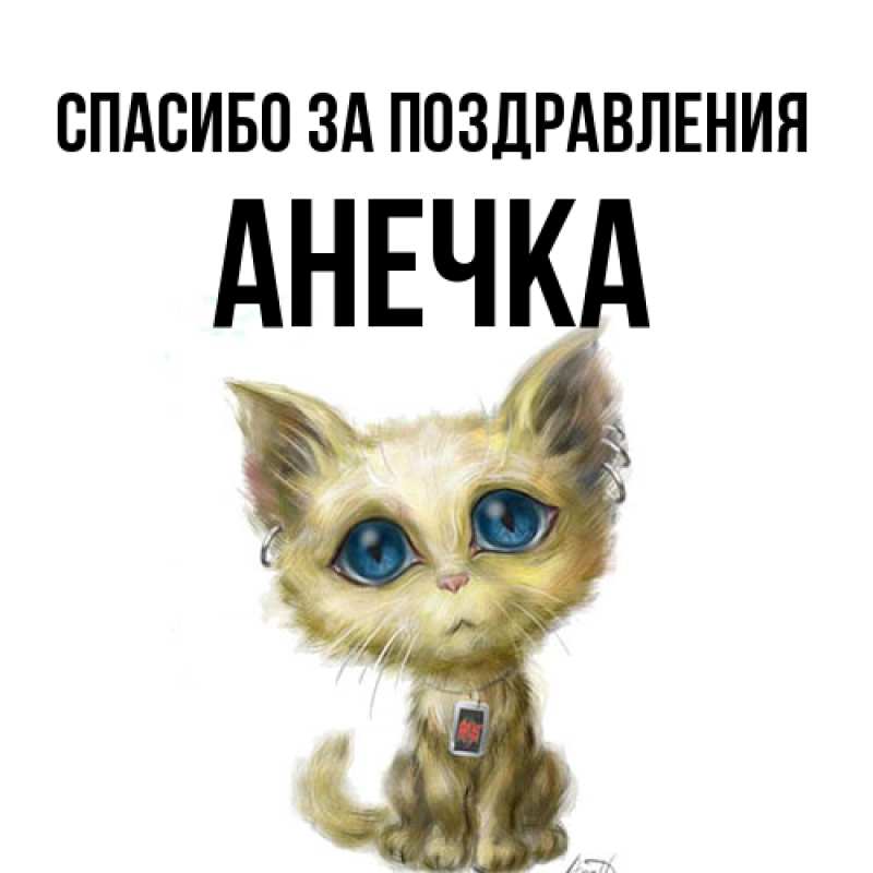 Картинка Спасибо за поздравления, анечка