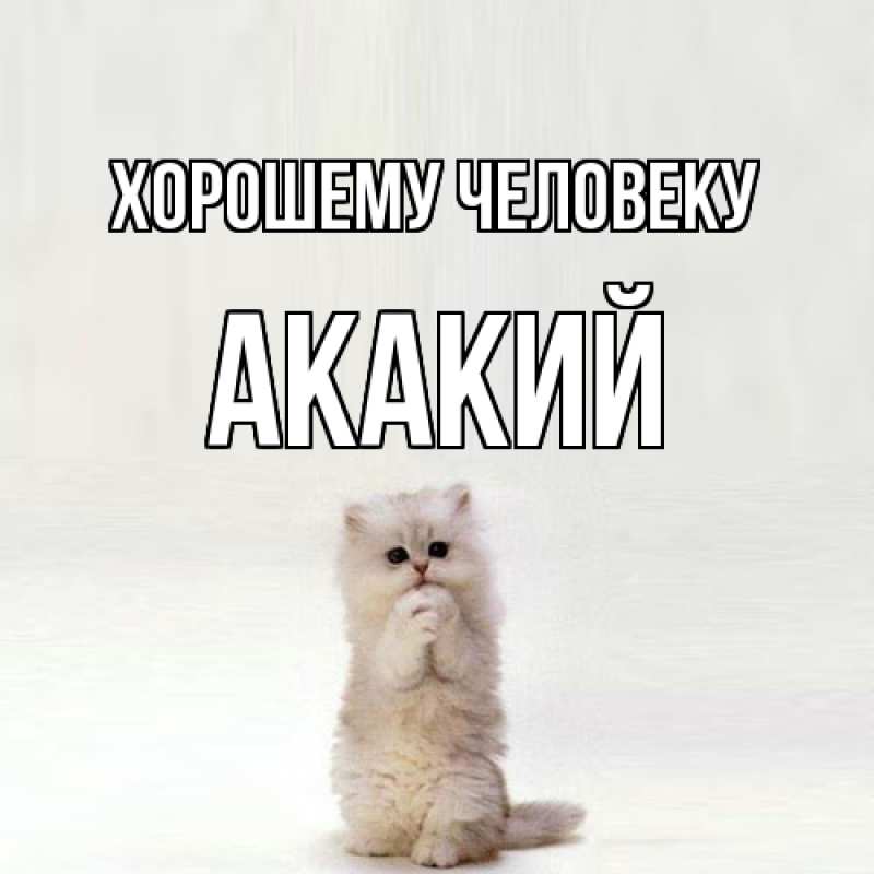 Картинка Хорошему человеку, Акакий