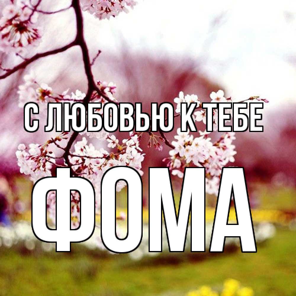 Открытка  с именем. Фома, С любовью к тебе  