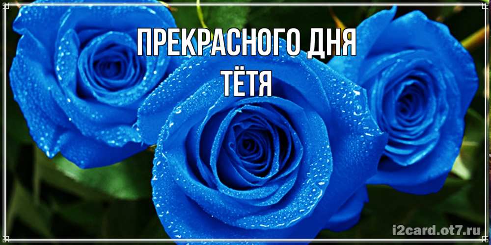 Открытка  с именем. Тётя, Прекрасного дня  