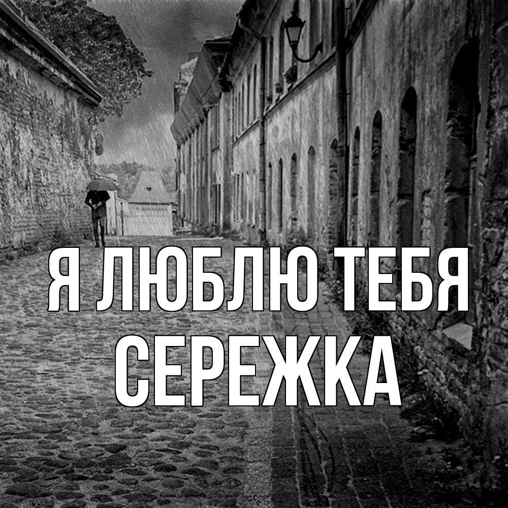 Открытка  с именем. Сережка, Я люблю тебя  