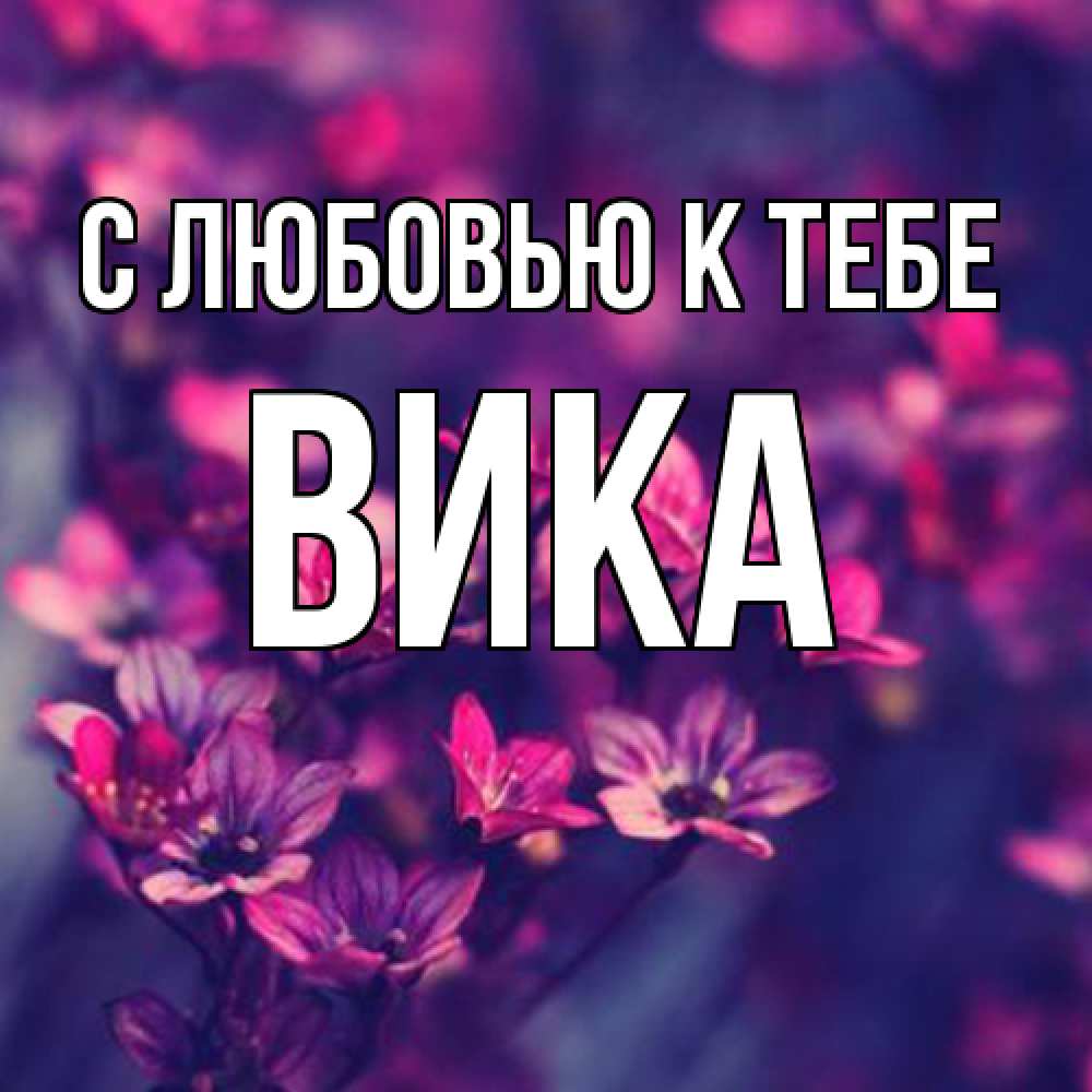 Открытка  с именем. Вика, С любовью к тебе  