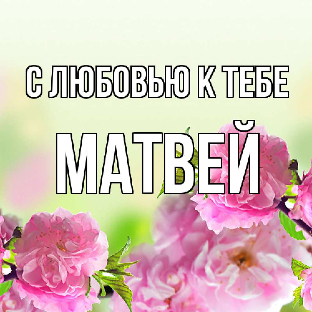 Открытка  с именем. Матвей, С любовью к тебе  