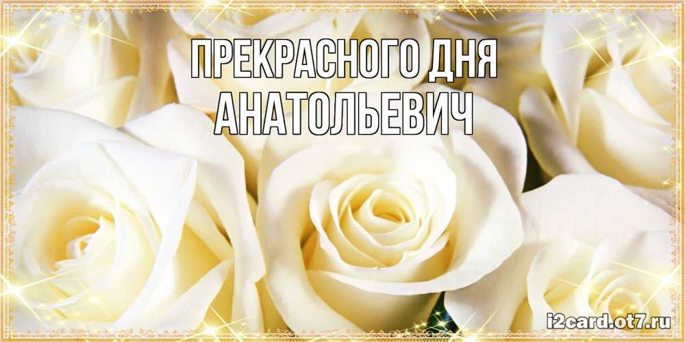 Открытка  с именем. Анатольевич, Прекрасного дня  
