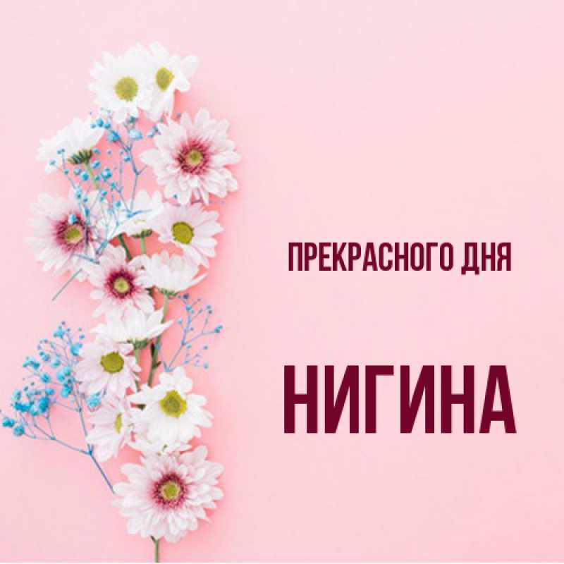 Открытка с именем, Нигина, Прекрасного дня