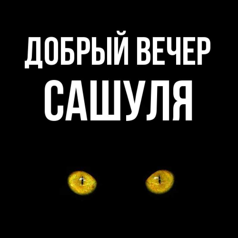 Картинка Добрый вечер, Сашуля